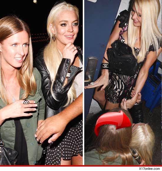 lindsay se cae